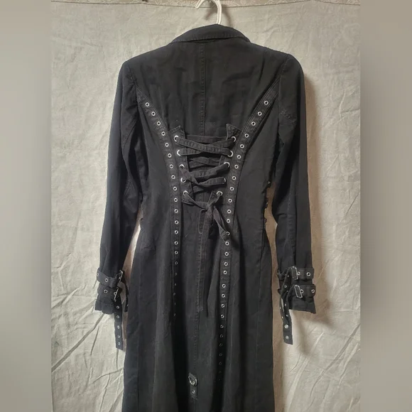 Authentic y2k vintage Tripp hot topic long coat lace up corset - Picture 5 of 14
